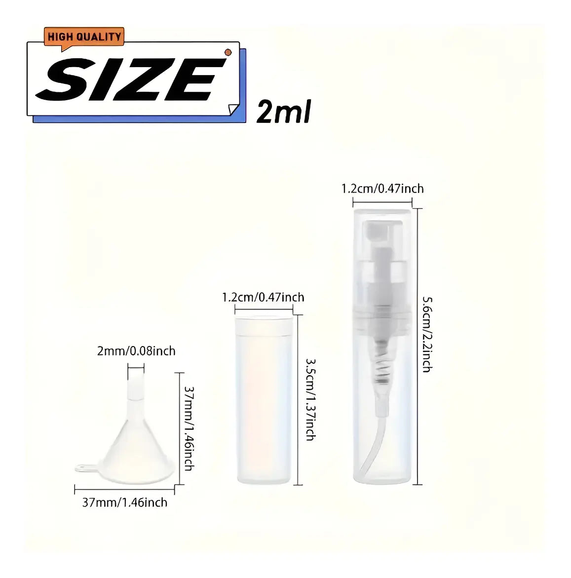 Envase Frasco Con Spray | 2ml | X20 Unidades |y 6 Accesorios
