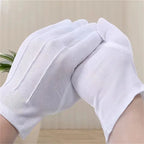 Guantes Tela Blancos Para Abanderados, Militares, Etc
