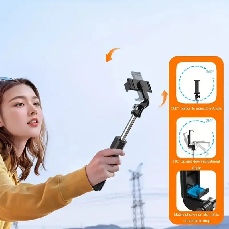 Tripode Bluetooth Palo Selfie Selfie Stick Profesional Viaje