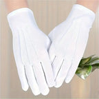 Guantes Tela Blancos Para Abanderados, Militares, Etc