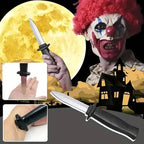 Cuchillo Falso Retráctil Ideal Broma Halloween Casa Chascos Negro