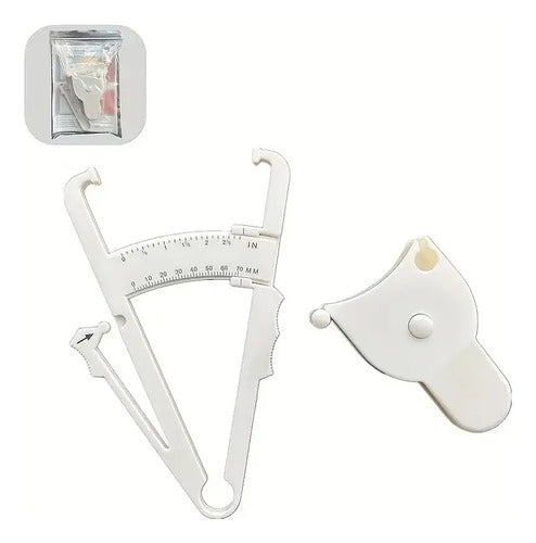 Kit Fitness Plicómetro Caliper + Cinta + Entrenador Pulmonar