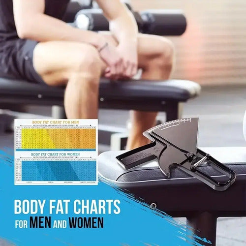 Gran Plicometro Pro Caliper Herramienta Medir Grasa Corporal Negro