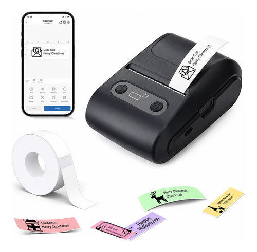 Mini Impresora Térmica Bluetooth Etiquetas Y Stickers - Usb