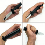 Cuchillo Falso Retráctil Ideal Broma Halloween Casa Chascos Negro