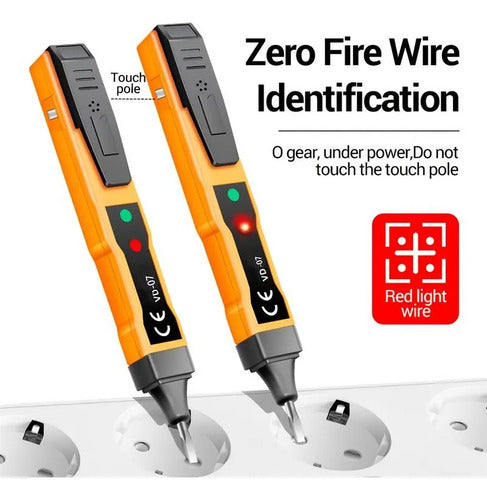 Probador Eléctrico Sin Inducción Con Alarma De Luz Y Sonido Amarillo
