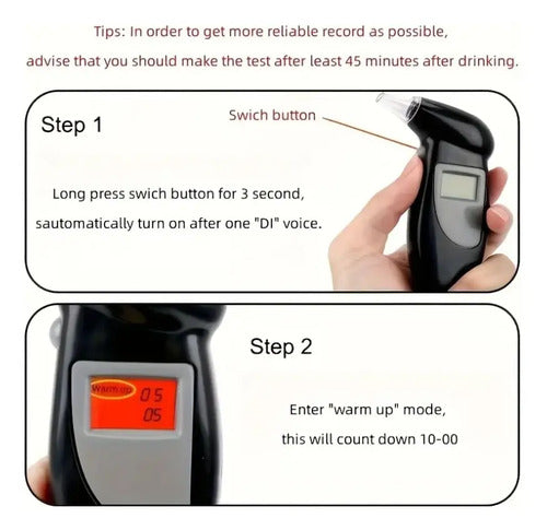Alcoholímetro Digital Portátil | Alcotest De Alta Precisión