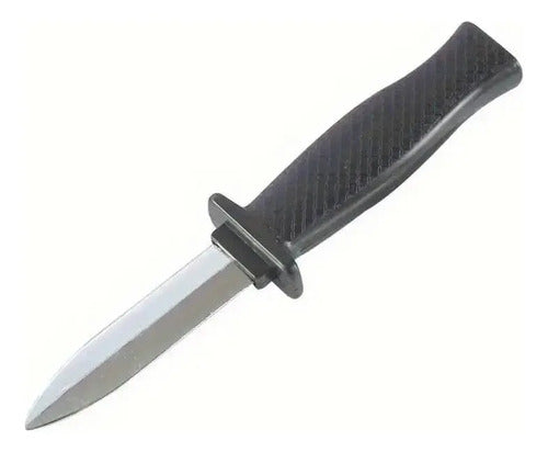 Cuchillo Falso Retráctil Ideal Broma Halloween Casa Chascos Negro