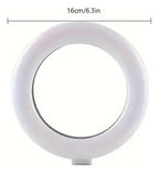 Anillo Aro Luz Led Flexible 3 Niveles Tripode Soporte C 360° Negro Blanco Frío