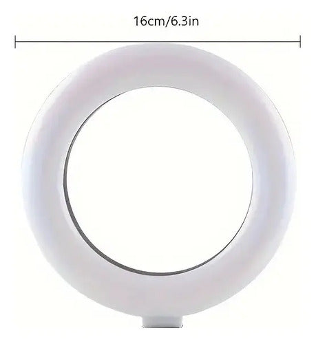 Anillo Aro Luz Led Flexible 3 Niveles Tripode Soporte C 360° Negro Blanco Frío