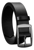 Cinturón Clasico Hombre Hebilla Cuadrada De Vestir Elegante Negro 130