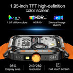 Reloj Inteligente Militiar Smartwatch | Linterna | Tft  1.9  Blanco Tpu Negro