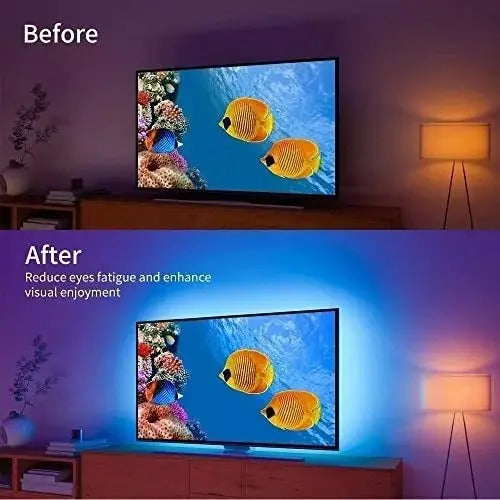Rollo Led Luces Rgb 5 Mts Kit Smart Tv Hasta 65 Pulgadas Rgb