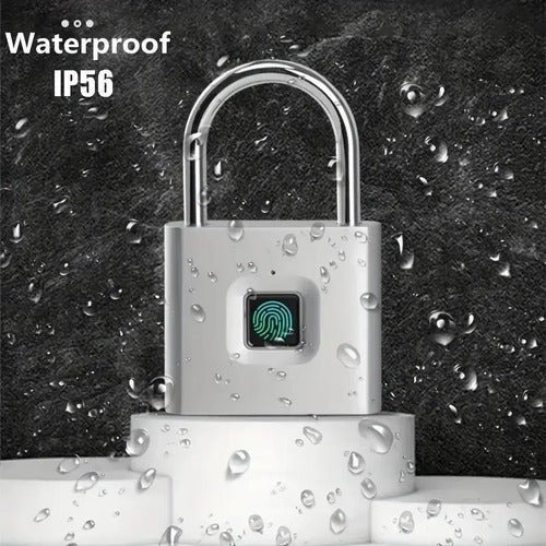 Candado Huella Dactilar Smart Inteligente Valija Viaje Ip56 Plateado