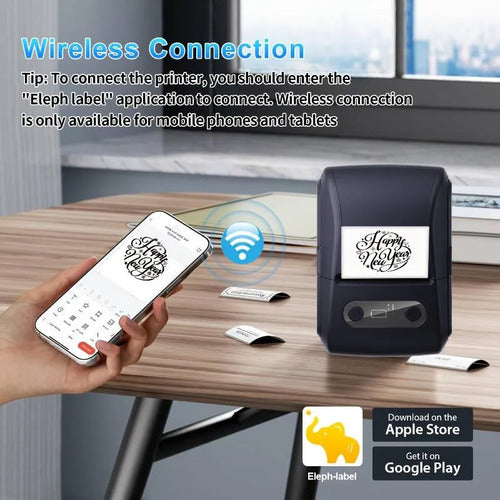 Mini Impresora Térmica Bluetooth Etiquetas Y Stickers - Usb