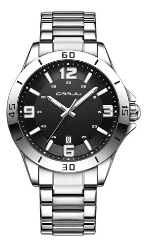 Reloj Crrju Hombre| Lujo Clásico, Acero | Manecilla Nocturna