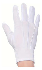 Kit Abanderado Guantes Blancos De Tela + Corbatín Negro
