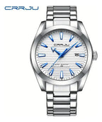Reloj Crrju Hombre| Lujo Clásico, Acero | Manecilla Nocturna
