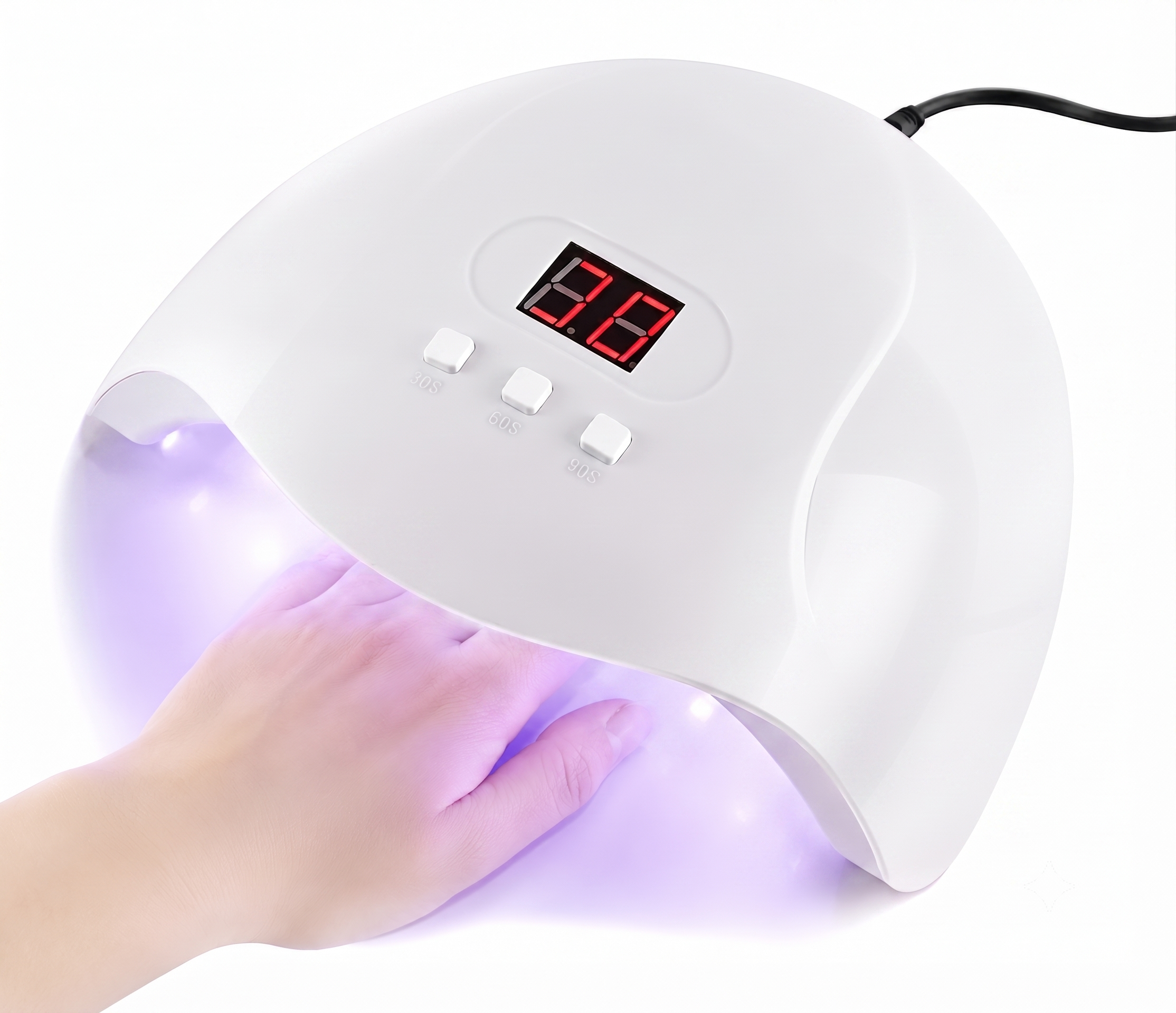Lampara Uv Led Secador Uñas Led Cabina Ultravioleta Blanco